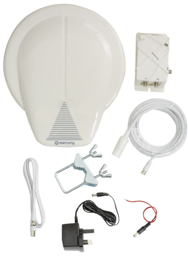 Outdoor Amplified HDTV Aerial for Caravans and Boats