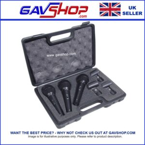 Soundlab Dynamic Professional Vocal Microphone Kit with 3 Microphones and Carry Case