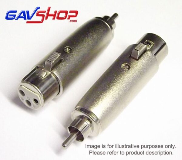 3 Pin XLR Female to RCA Phono Plug Adapter