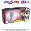 Retro Microphone Vintage Style 50s Chrome Dynamic Professional Mic with Case