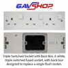 Triple Socket Conversion Kit 13A Switched with Back Box - E342AA