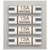 UK Domestic Mains Fuses for 3A, 5A, 13A, plugs and equipment, (sold in Blister packs of 4)