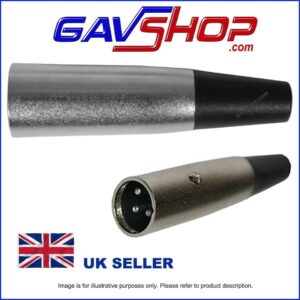 3 PIN XLR PLUG, FOR MICROPHONE, MIXING DESK, DMX LIGHTING & POWER CHARGERS