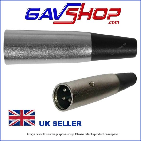 3 PIN XLR PLUG, FOR MICROPHONE, MIXING DESK, DMX LIGHTING & POWER CHARGERS