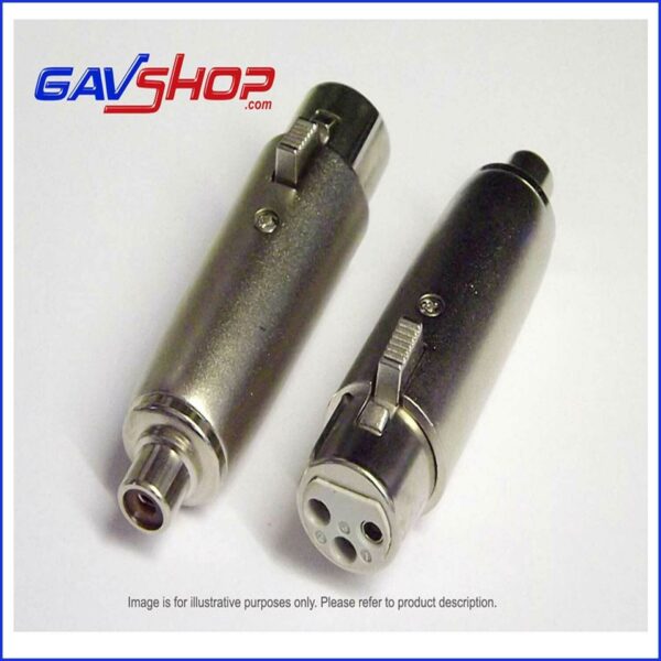 3 Pin XLR Female To RCA Phono Socket Adaptor ideal for mixers, audio, amplifiers - F346J