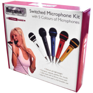 Mr Entertainer Microphone Kit with 5 Colours of Microphones