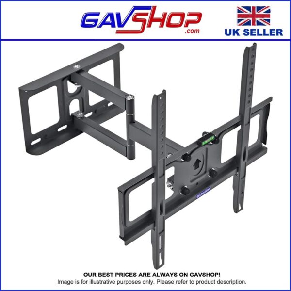 Dual Pivot Tilt and Swivel TV Mounting Bracket