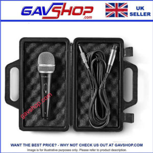 Nedis Wired Cardioid Microphone with 5m 1/4" Jack to XLR Cable & ABS Case