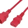 PL17078-40 Pro Elec IEC C14 Plug to C13 Socket Power Lead, 10A, 0.5m, Blue, Orange or Red