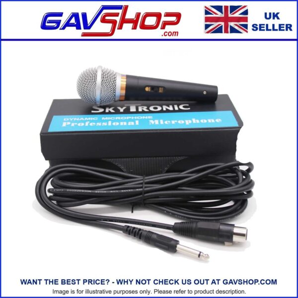 Professional Dynamic Vocal Microphone with XLR Lead & Case DJ, Karaoke etc