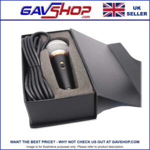 New Professional Dynamic Vocal Microphone with XLR Lead & Case DJ, Karaoke etc