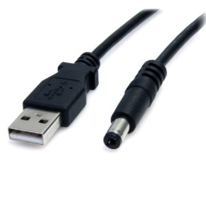 USB2TYPEM USB 2.0 to 5.5mm Type M Barrel 5V DC Power Cable, 2m - USB2TYPEM2M