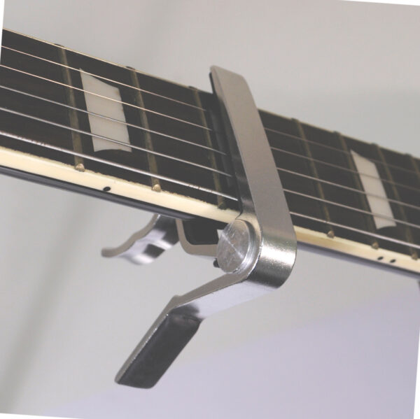 Metal Capo with Grips - Silver