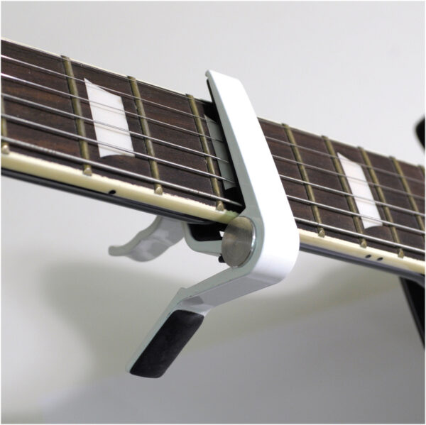 Full Metal Capo with Grips - White