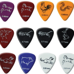 24 Assorted Colour Animal Themed Guitar Picks AP-24B