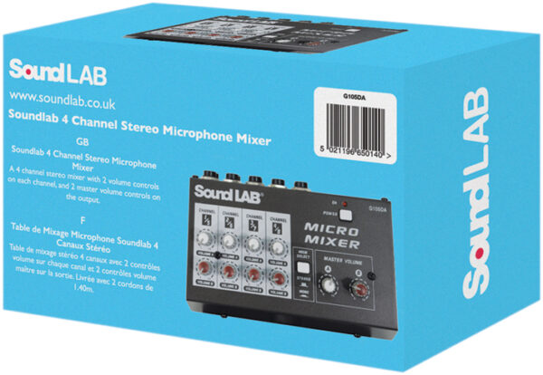 Soundlab 4 Channel Stereo Microphone Mixer