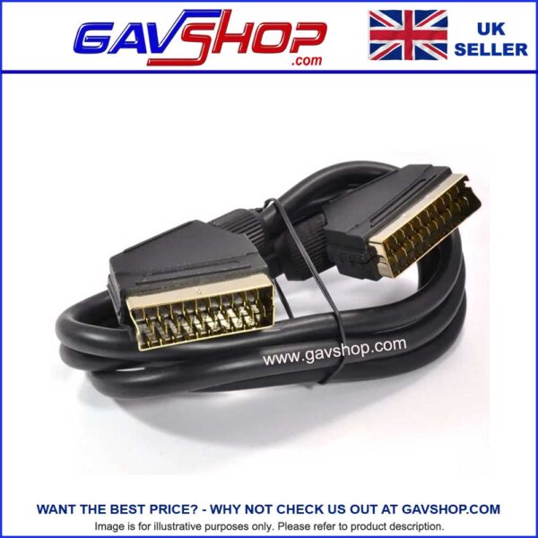 Gold Plated Scart Plug to Scart Plug Leads In Various Size Cables