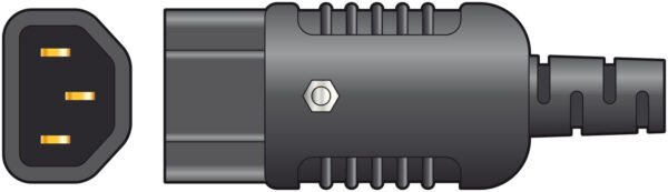Heavy Duty In-line IEC Rewireable Male Socket C14