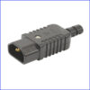 10A IEC C14 PLUG Heavy Duty Rewireable Black Male Plug (E) 10A 250V