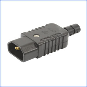 10A IEC C14 PLUG Heavy Duty Rewireable Black Male Plug (E) 10A 250V