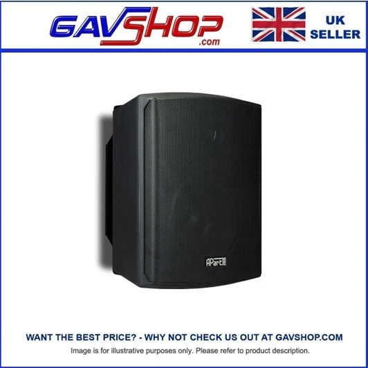 Apart Wall Speaker SDQ5PIR-BL ACTIVE SPEAKER SYSTEM Pair of APART BiAmp Design loudspeakers & remote