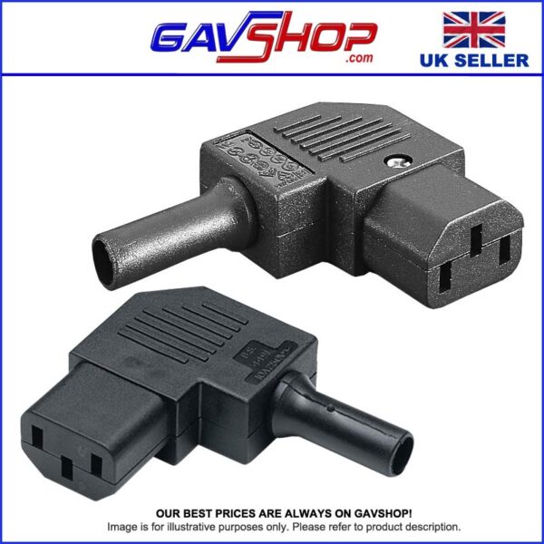Bulgin IEC C13 Rewireable Free Socket 90DEG Side Entry Angled PX0587/SE