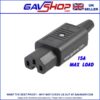 SCHURTER IEC C15 Socket, Rewireable, Straight 15A Connector with cut out notch