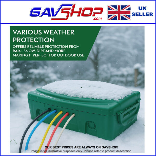 Outdoor IP54 Weather Proof Electrical Socket Connection Box for Gardens, Displays