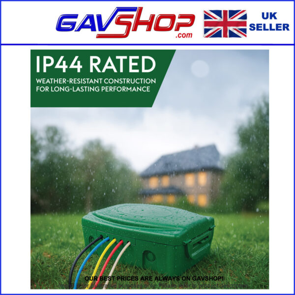Outdoor IP54 Weather Proof Electrical Socket Connection Box for Gardens, Displays