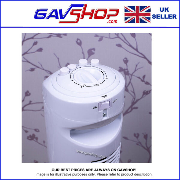 Prem-I-Air Floor Standing 3 Speed Oscillating Tower Fan with Timer