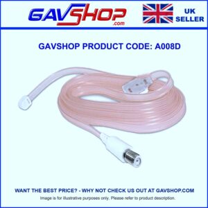 FM Ribbon Aerial with 1.8m Lead with F Connector Socket