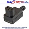 IEC-SOCKET-RIGHT-ANGLED Heavy Duty Rewireable IEC C13 Socket, Right Angled, Black