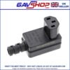 IEC-SOCKET-RIGHT-ANGLED-Main Heavy Duty Rewireable IEC C13 Socket, Right Angled, Black