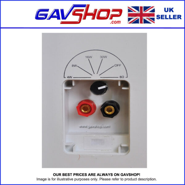 P602ZX-BACK Pair of Eagle 100 V Line or 8 Ohm 6.5" Wall Speaker With Bracket 30W