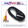 Scart to 3 x Phono RCA Plugs with Switched Input or Output in Various Lengths