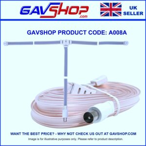 FM Ribbon Aerial with 1.8m Lead with Coax Plug