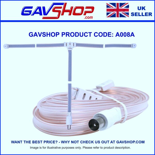 FM Ribbon Aerial with 1.8m Lead with Coax Plug