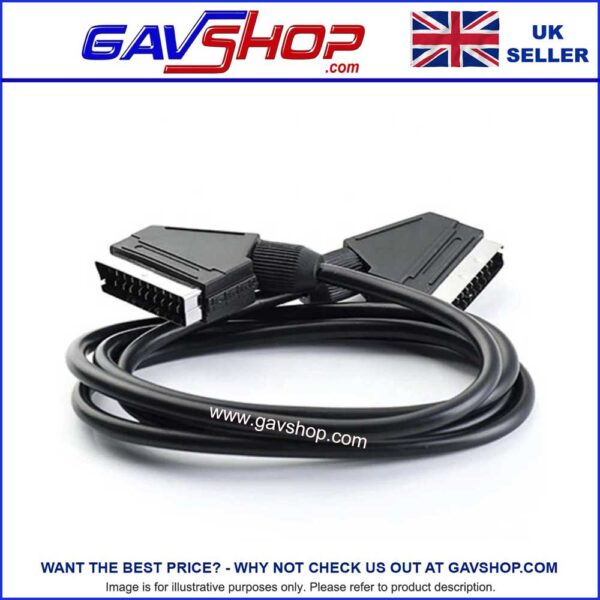 Scart Plug to Scart Plug Nickle Plated Leads In Various Size Cables