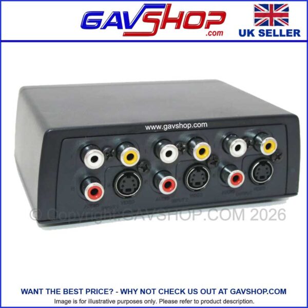 Retro Game Selector 2 Way with RCA and Video Phono / SVHS Splitter and Signal Switcher