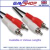 Twin RCA Phono CABLE 2 x Male to 2 x Male Red and White Various Lengths