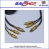 3x Phono RCA Plugs to 3 x Phono RCA Plugs Gold Plated Connectors OFC AV Lead - 3m
