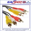 3x Phono (RCA) Plugs Male to 3 x Male Lead, Video & Audio Various Size Cable Lengths