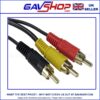 3x Phono (RCA) Plugs Male to 3 x Male Lead, Video & Audio Various Size Cable Lengths