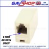 RJ11 6P4C Female to Female Telephone Line Coupler Connector Jack