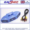Retro Game Selector 3 Way with RCA and Video Phono Splitter and Signal Switcher