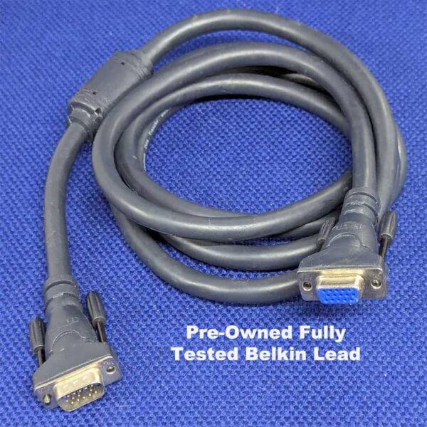 SVGA Male to Female Belkin Lead 15 pin Extension Monitor Cable -  1.8m BLACK