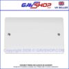 Electrical Blanking Plates Curved Edge 1 Gang or 2 Gang in White