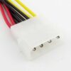 4 Pin IDE Molex to 2x SATA Straight Female HDD Power Y Splitter Cable