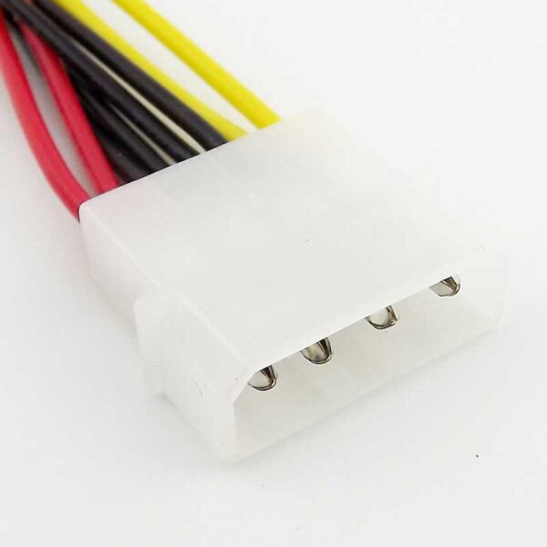 4 Pin IDE Molex to 2x SATA Straight Female HDD Power Y Splitter Cable