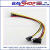 4 Pin IDE Molex to 2x SATA Female Right Angle HDD Power Y Splitter Cable